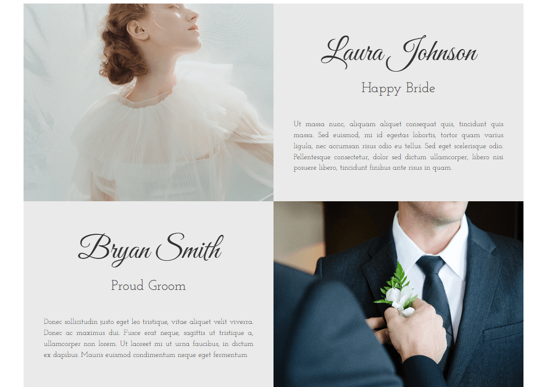 Laura & Bryan Hochzeitsvorlage von Strikingly