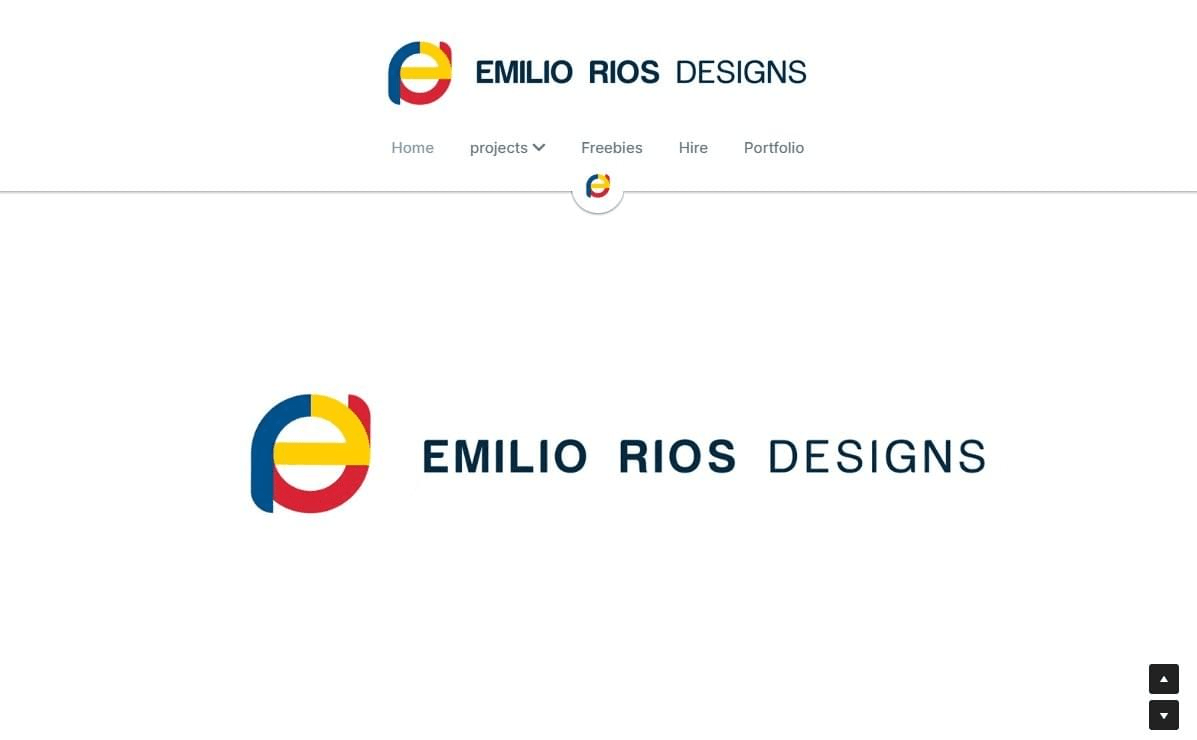 Sitio web de diseño gráfico de Emilio Design