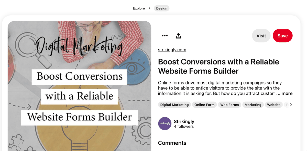 Publicación sorprendente de Pinterest