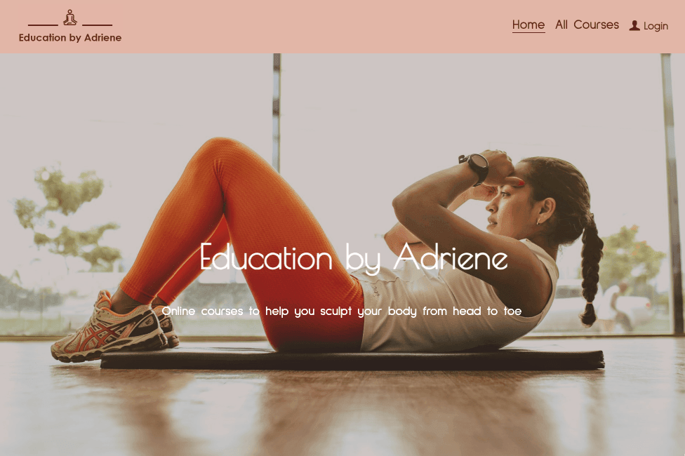 Szablon Adriene Fitness od Strikingly