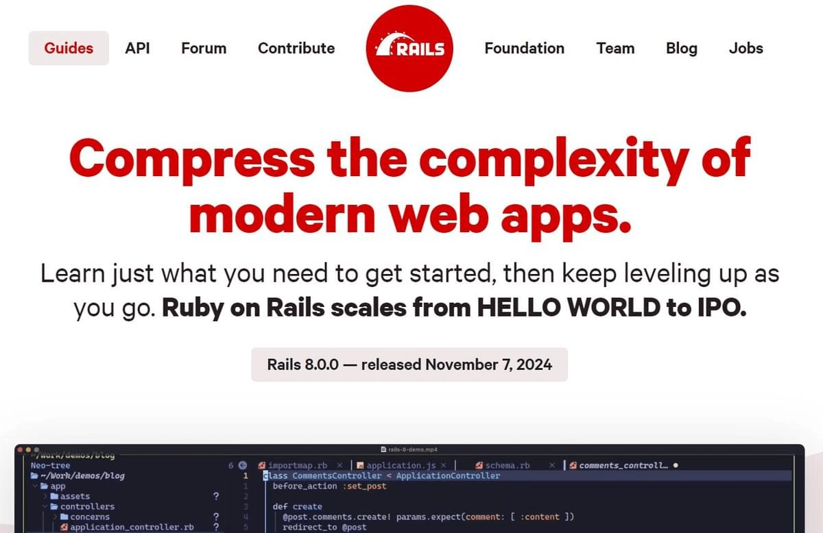 Imagen tomada de Ruby on Rails