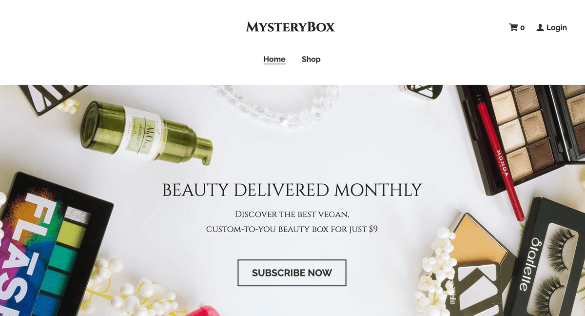 Szablon witryny Mystery Box Multi-Stronic od Strikingly