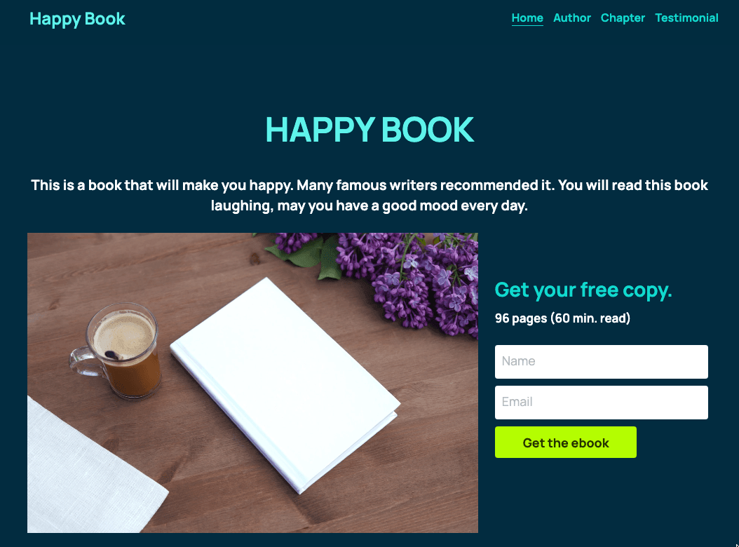 Strikinglyn onnellinen kirjamalli