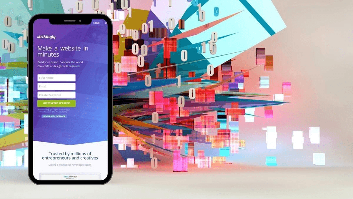 Auffallend ansprechende Landingpage auf Mobilgeräten