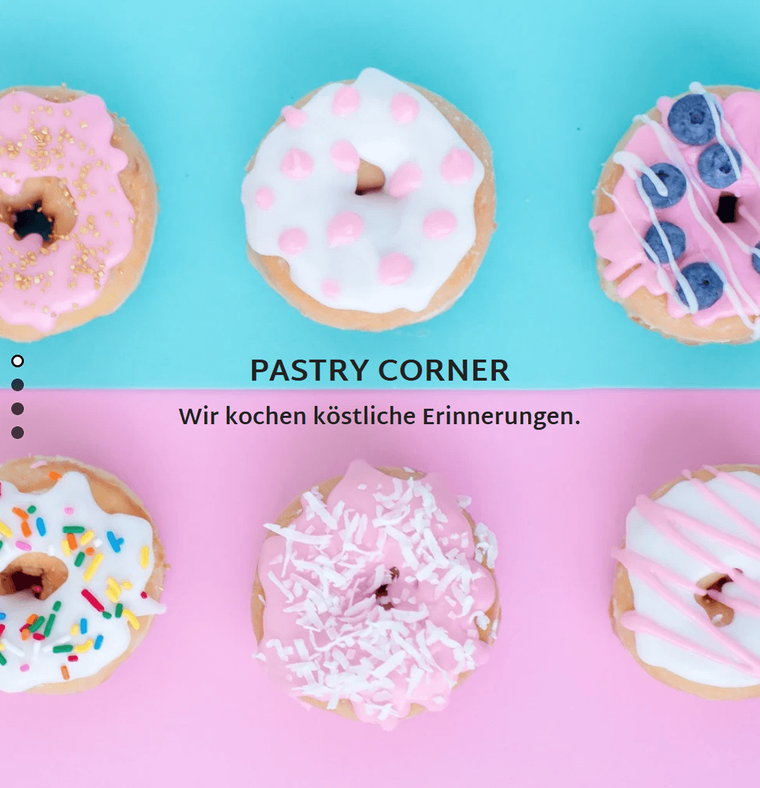 Pastry Corner One Page Website Template von Strikingly