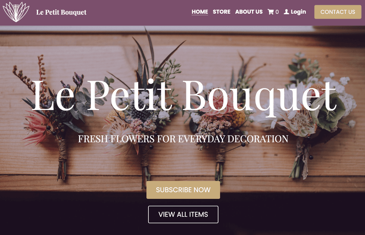 Le Petit Bouquet -malli Strikinglyltä