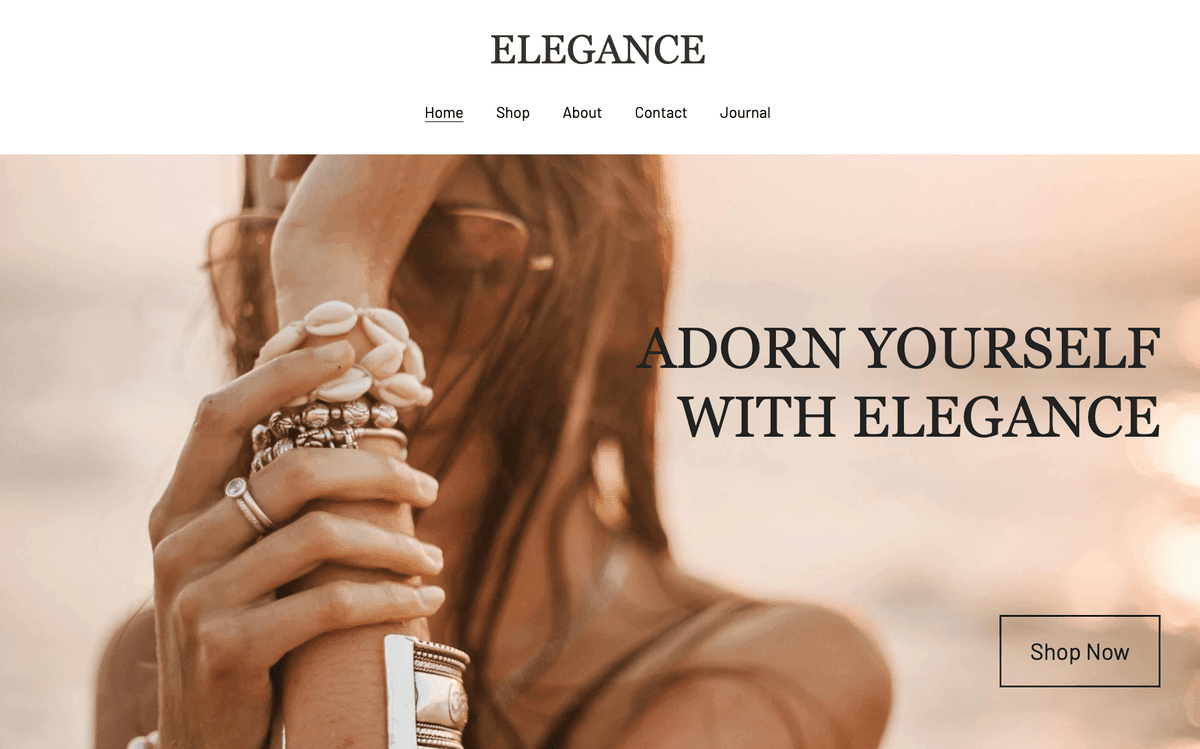 Plantilla de elegancia de Strikingly