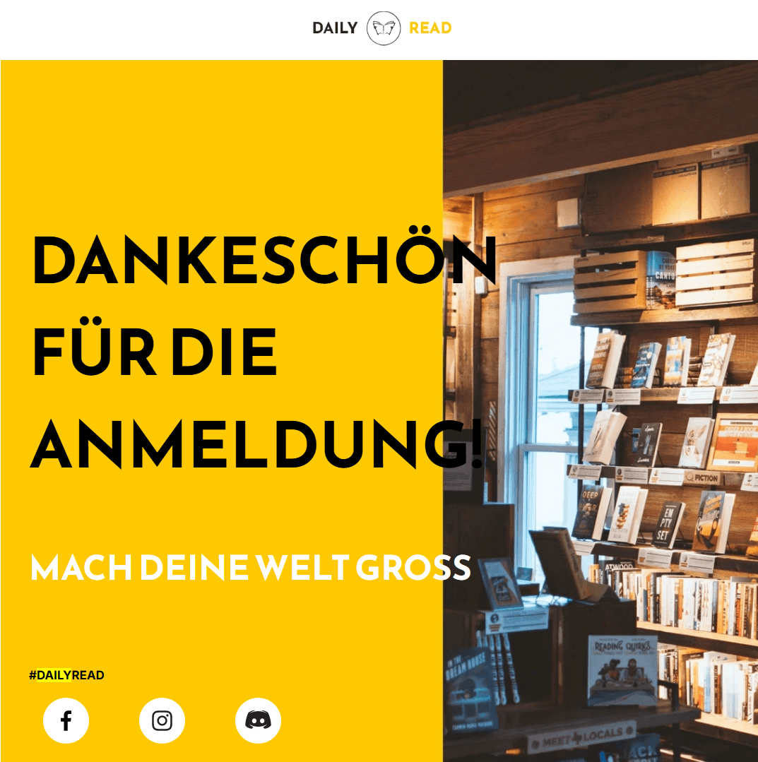 Tägliche Lesevorlage von Strikingly