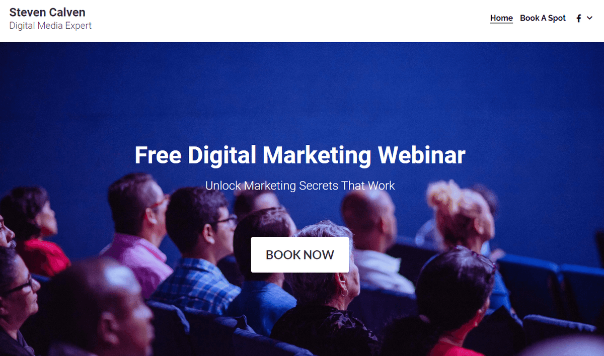 Plantilla de seminario web de marketing