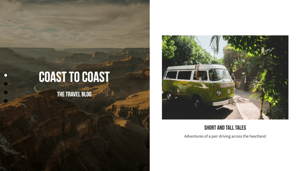 Perspective Blog Template von Strikingly