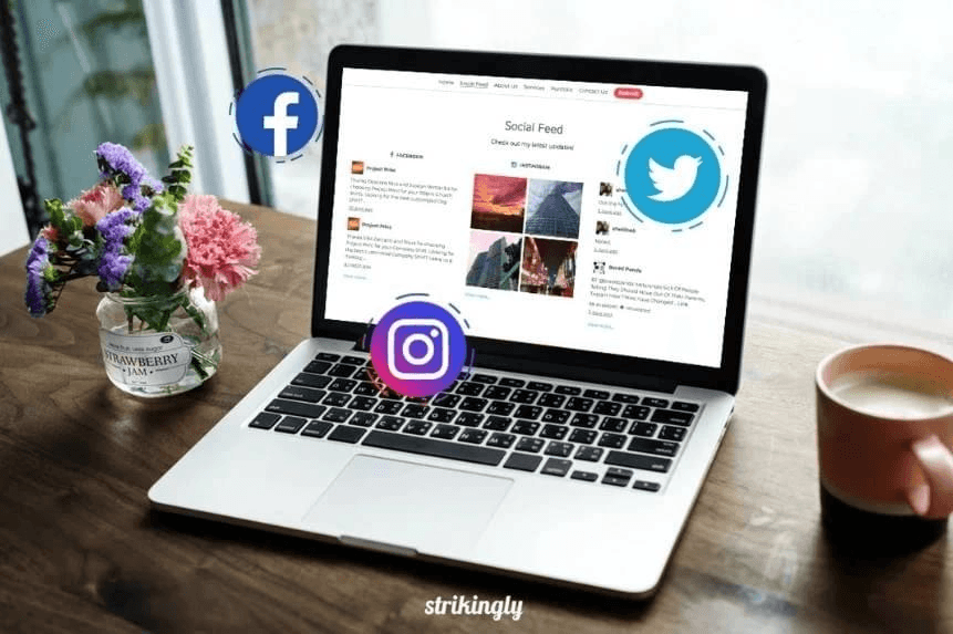 Auffallend sozialer Feed-Bereich