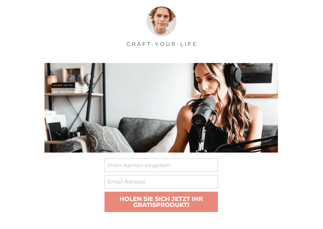 Kostenlose Vorlage von Strikingly