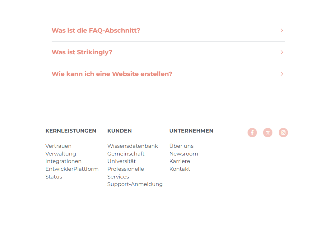 Hol dir deine kostenlose Vorlage von Strikingly