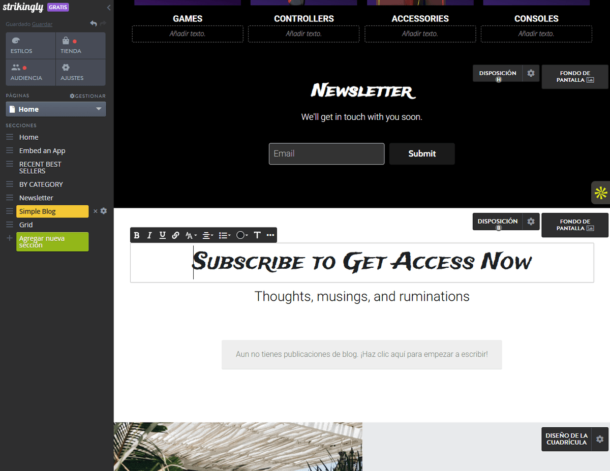 Diseño de infografías en Strikingly Editor