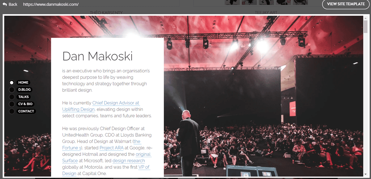 sitio web de Dan Makoski