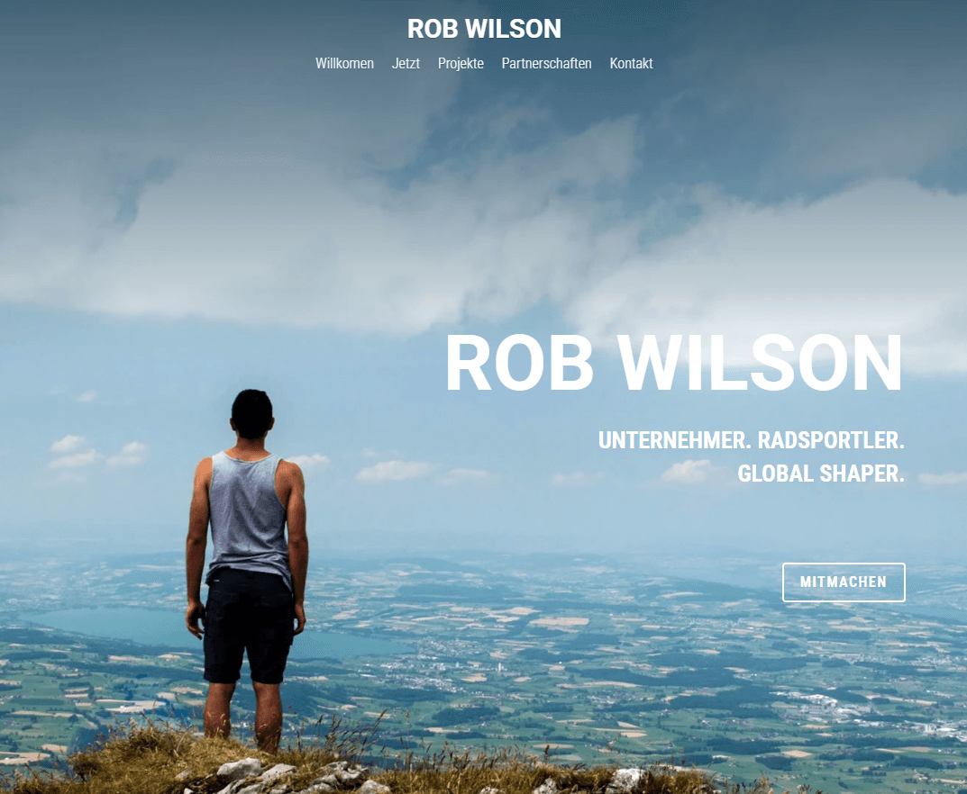 Helle Vorlage von Strikingly