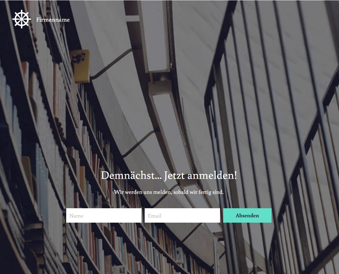 Einfache Covervorlage von Strikingly