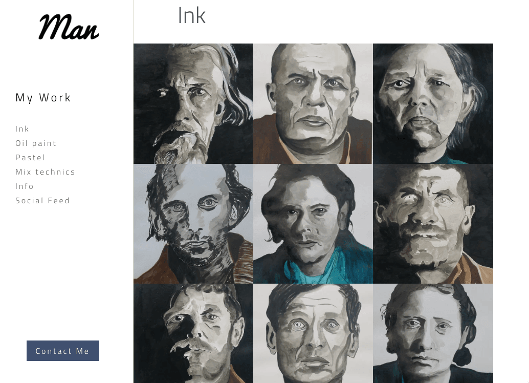 Man Work -verkkosivuston galleria