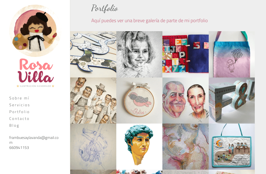 portfólio de arte rosa villa