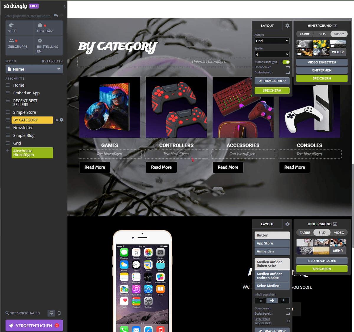 Strikingly Website Editor