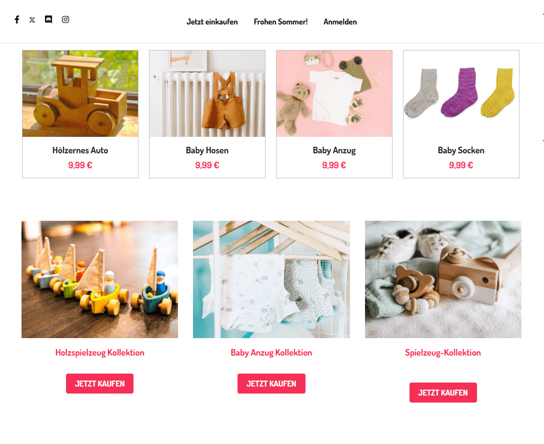 Peggi Online-Shop-Vorlage von Strikingly
