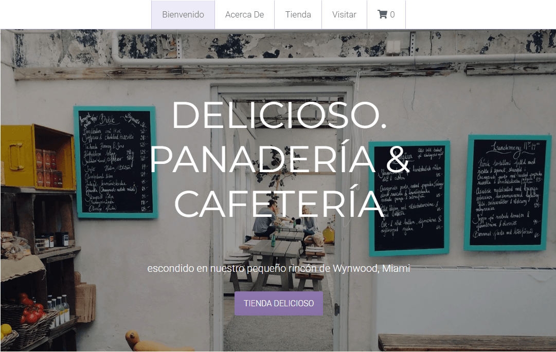 Plantilla de tienda minimalista de Strikingly