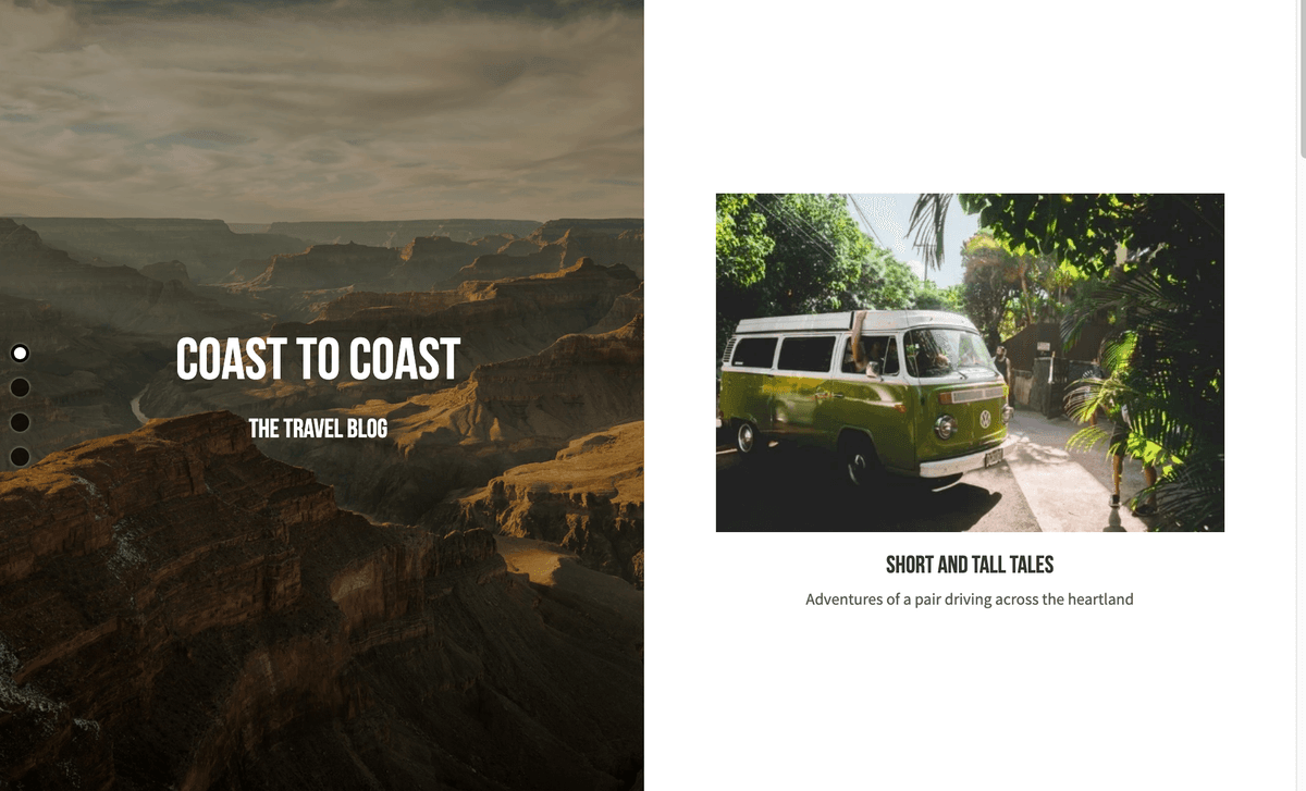 Plantilla de blog de perspectiva