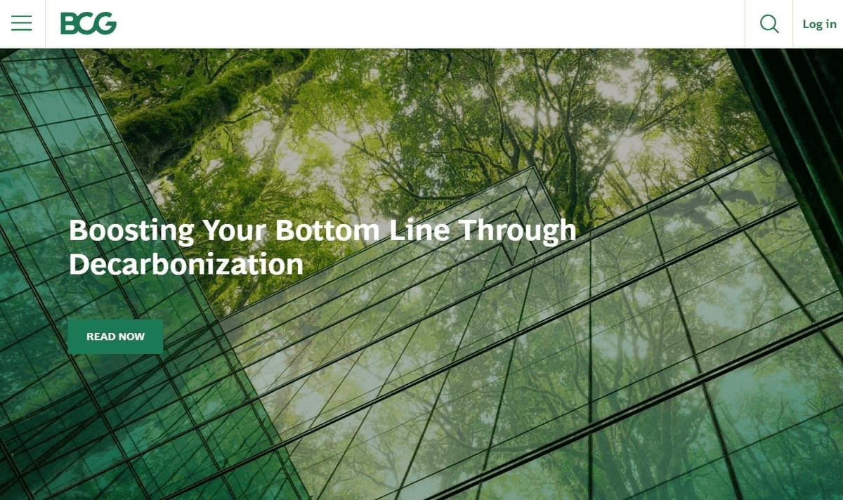 Sitio web de consultoría de Boston Consulting Group