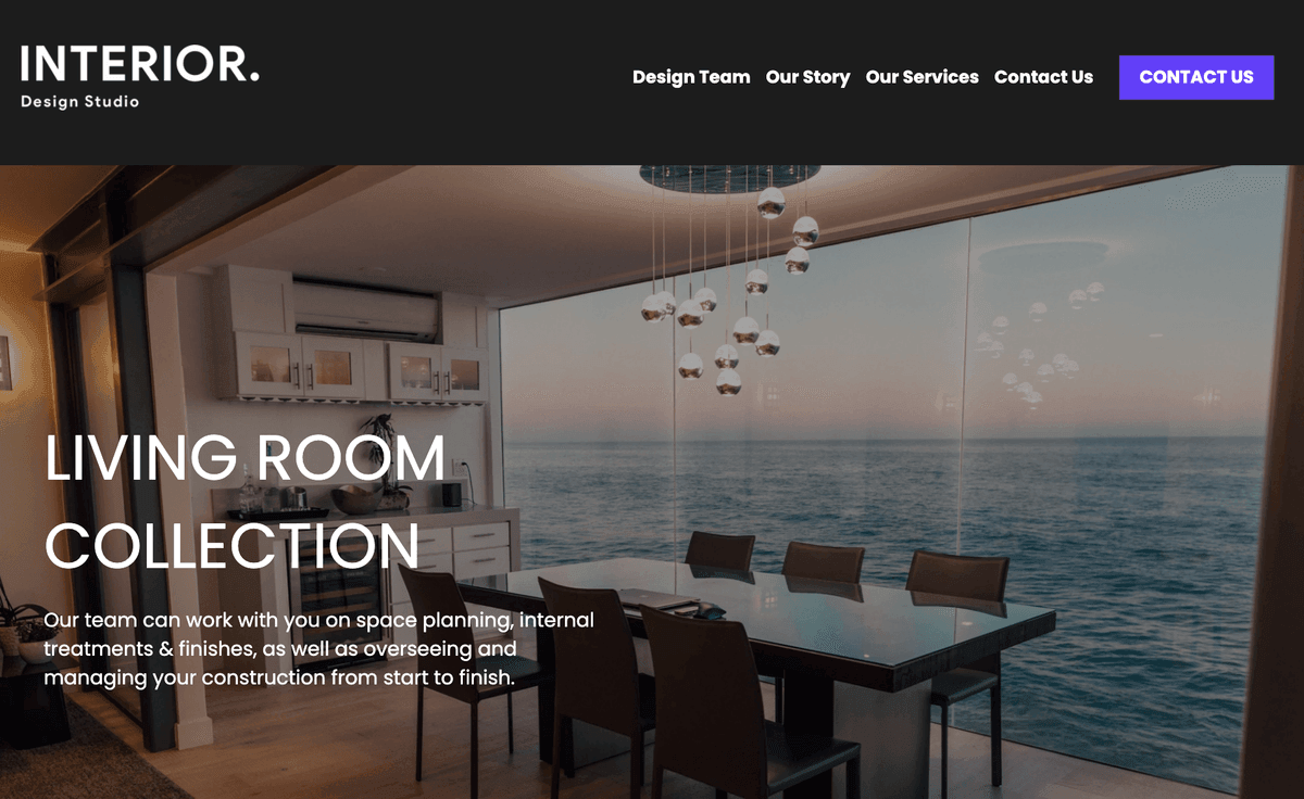 Innenvorlage von Strikingly