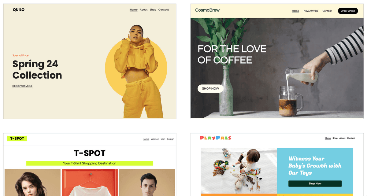 Online-Shop-Vorlage von Strikingly