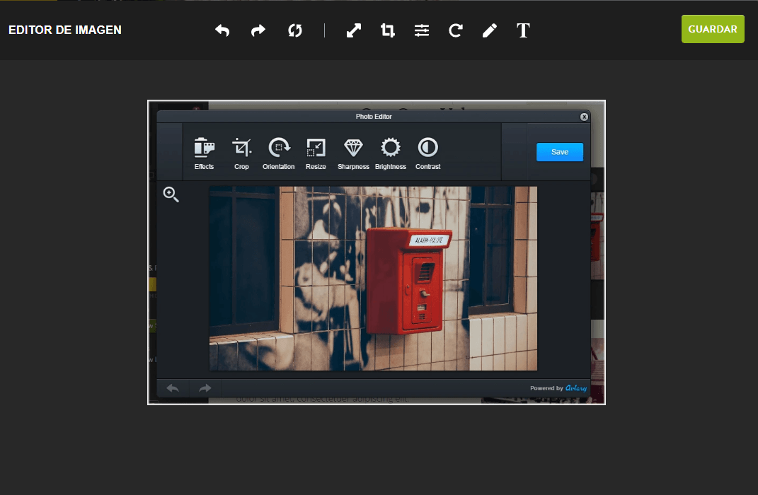 Editor de imágenes sorprendentemente