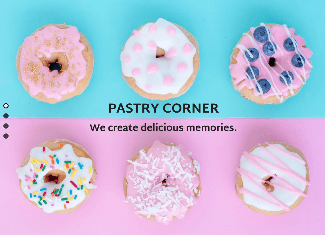 Szablon Patry Corner od Strikingly