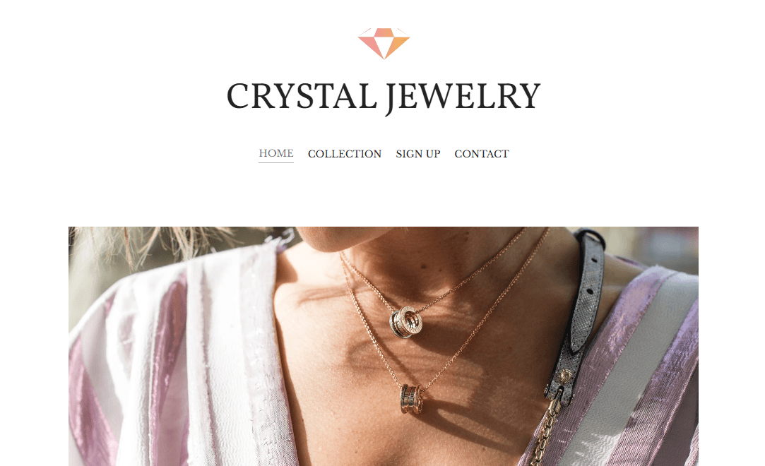 Plantilla de cristal de Strikingly