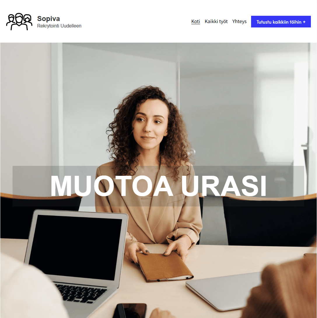 HR-toimiston kotisivun suunnittelu