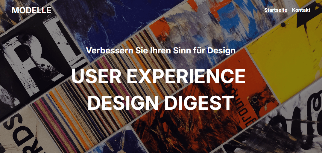 Modelle Business Blog Template von Strikingly