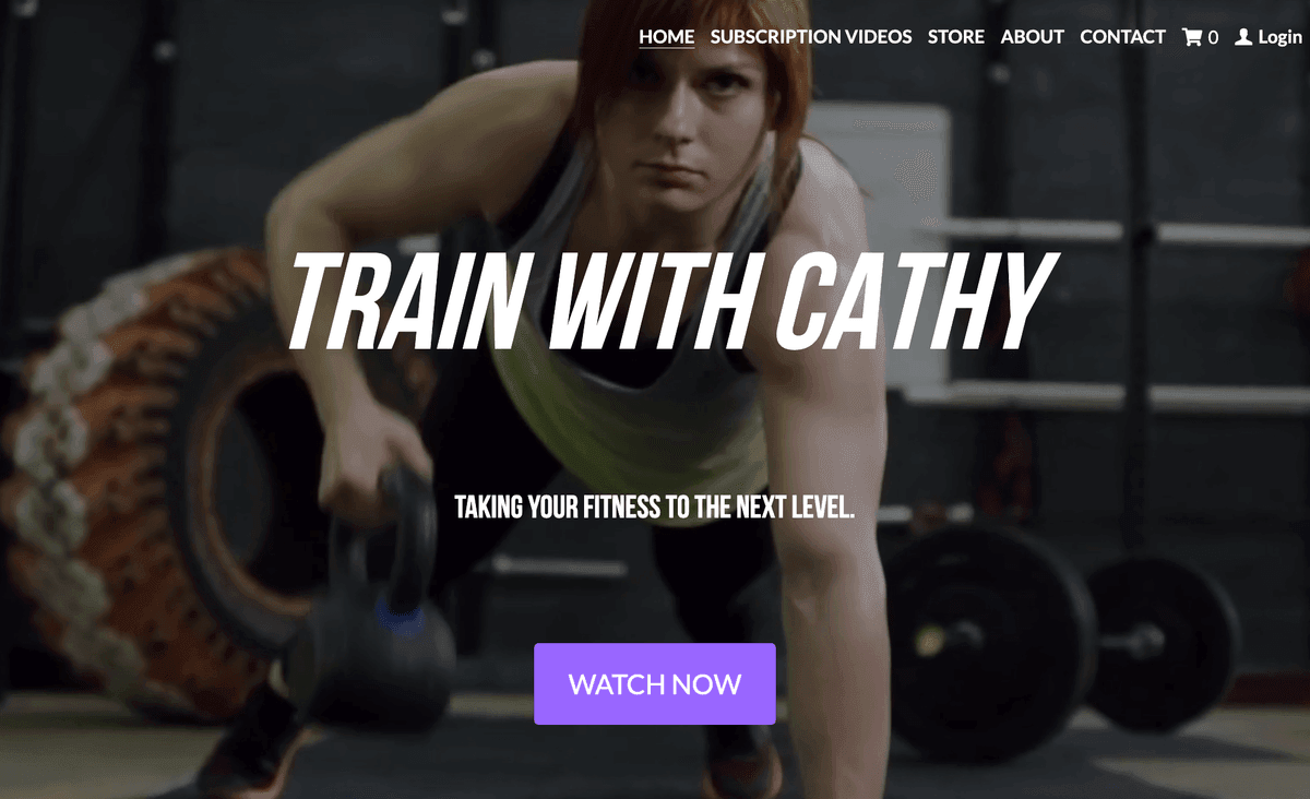 Szablon „Trenuj z Cathy” od Strikingly