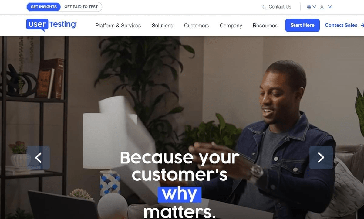 sitio web de pruebas de usuario
