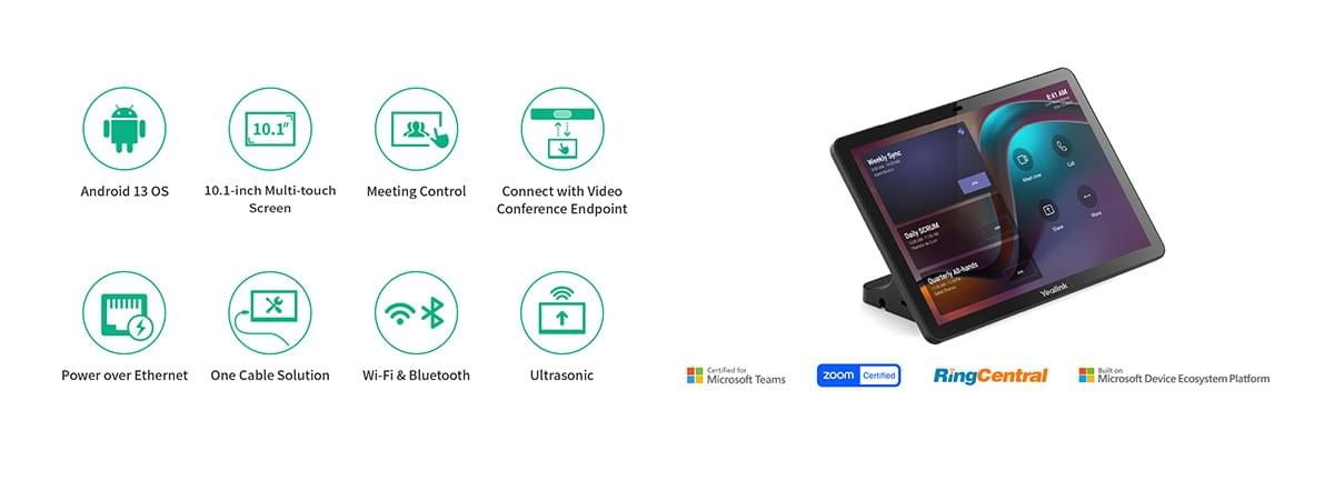 Yealink MeetingBar A40 視訊一體機 | Android 13 & IntelliFocus 智慧雙鏡頭 - 恩左科技