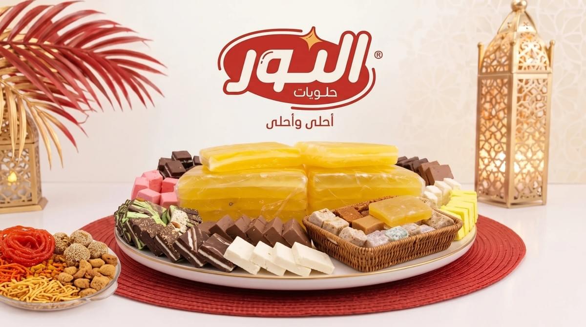 طبق من الحلويات الفاخرة  الشرقية والعربية _حلويات النور تعز 