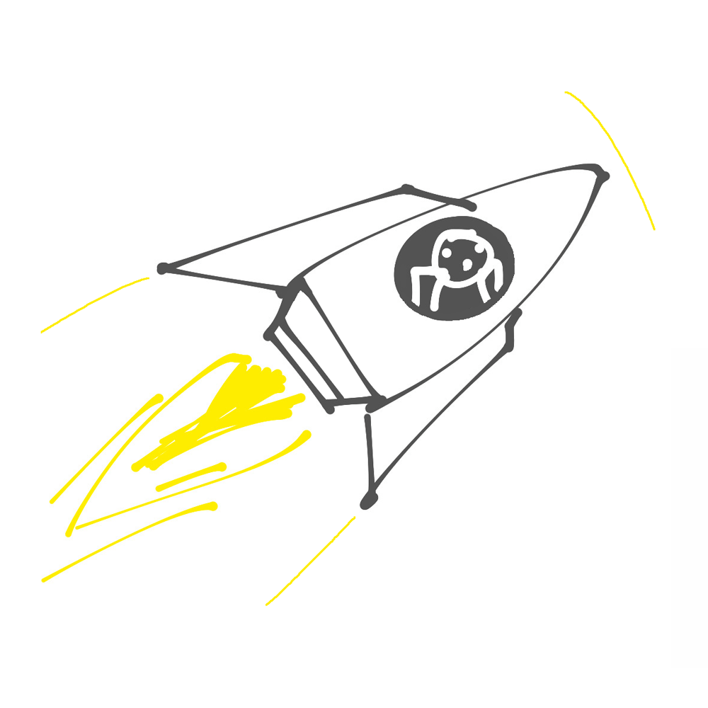 Strategic Package: hand-drawn rocketship