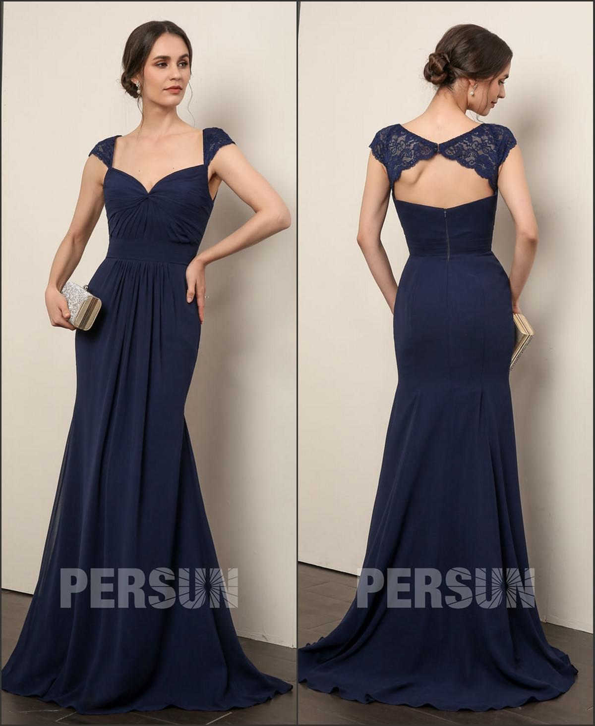 Backless Spaghetti Strap Lace Top Prom Dress | Robe De Soiree main image 1