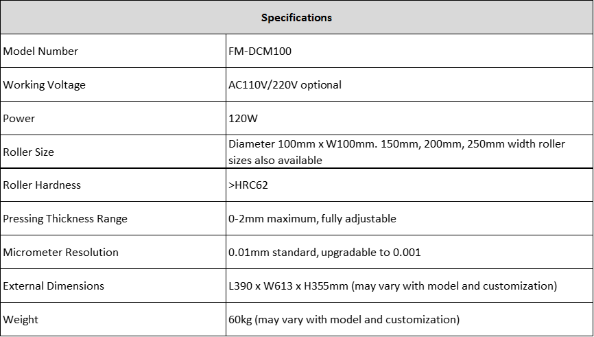 Calender Machine FM-DCM100