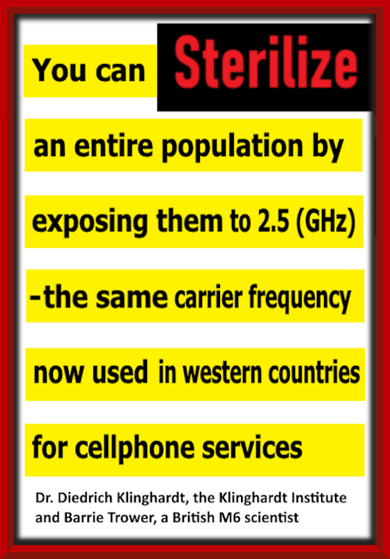 sterilization of population from cellphones