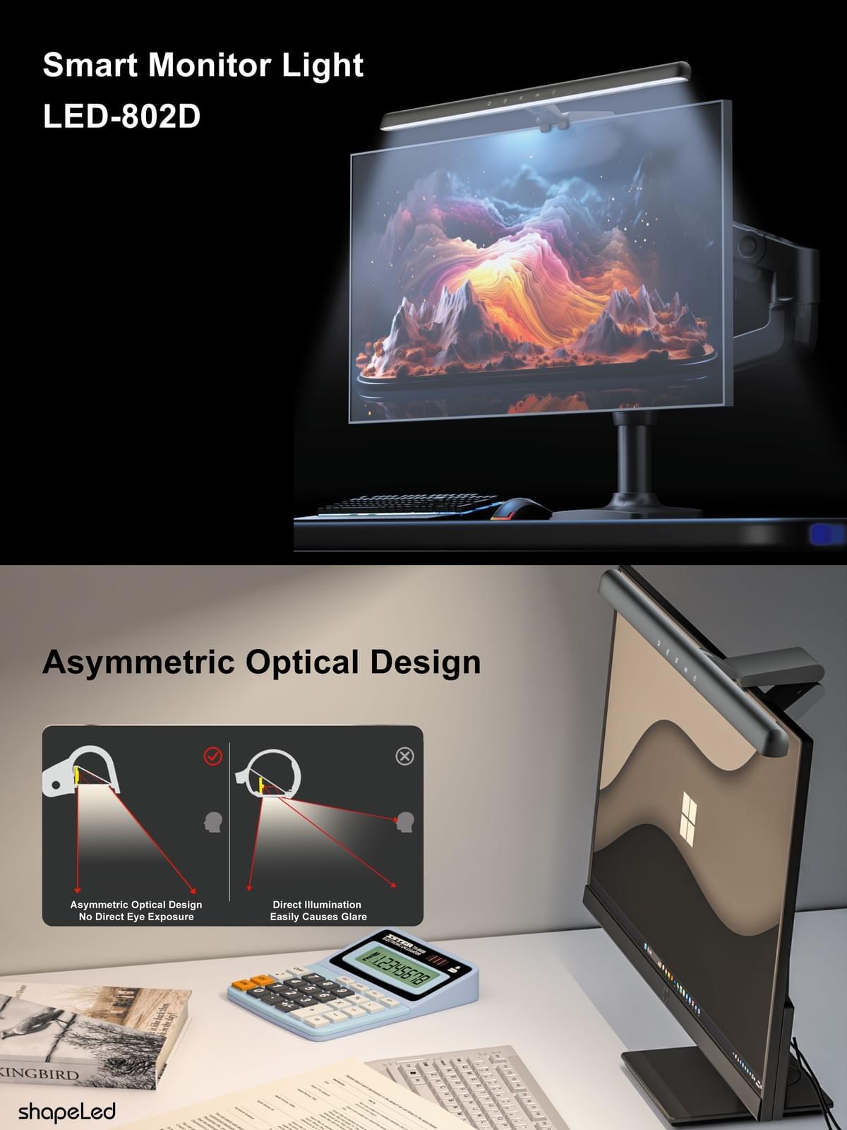 【LED-802D】 Smart Monitor Light