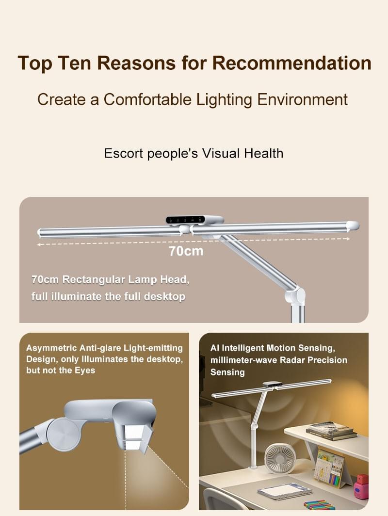 【LED-903】Eye-Care Radar Motion Sensor Desk Lamp