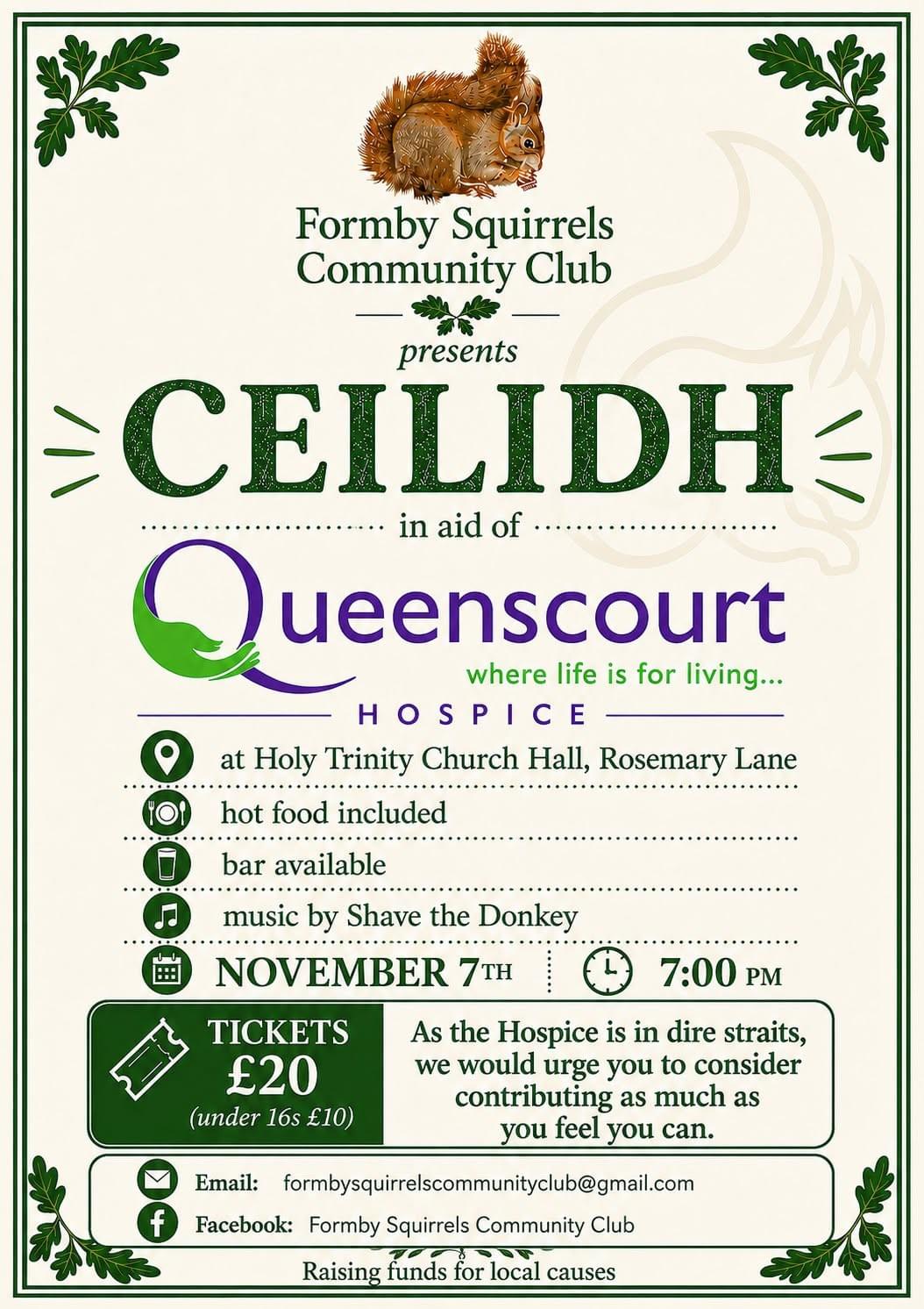 Charity Ceilidh Night Formby - In Aid of Queenscourt Hospice