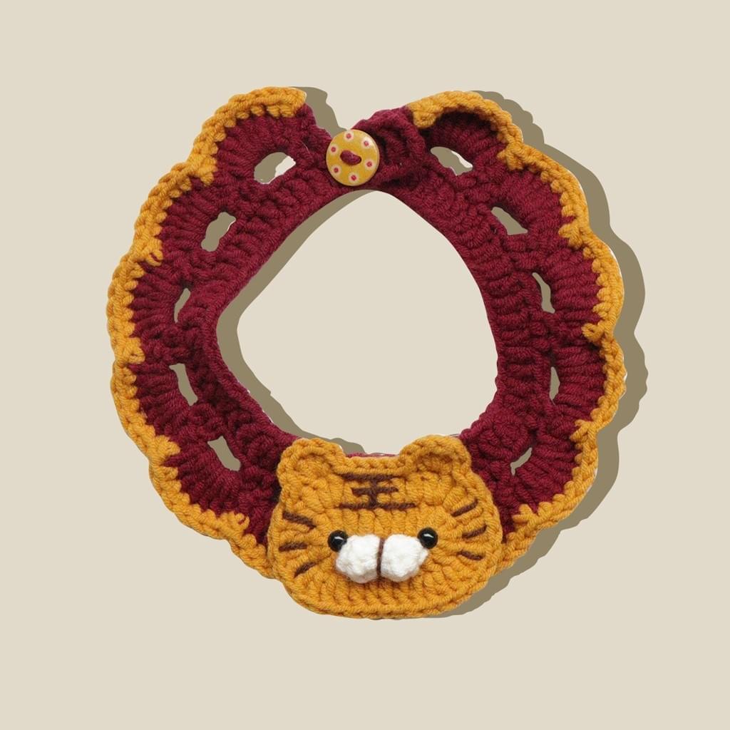 勺日限定 寵物友善手作針織貓咪脖圍  