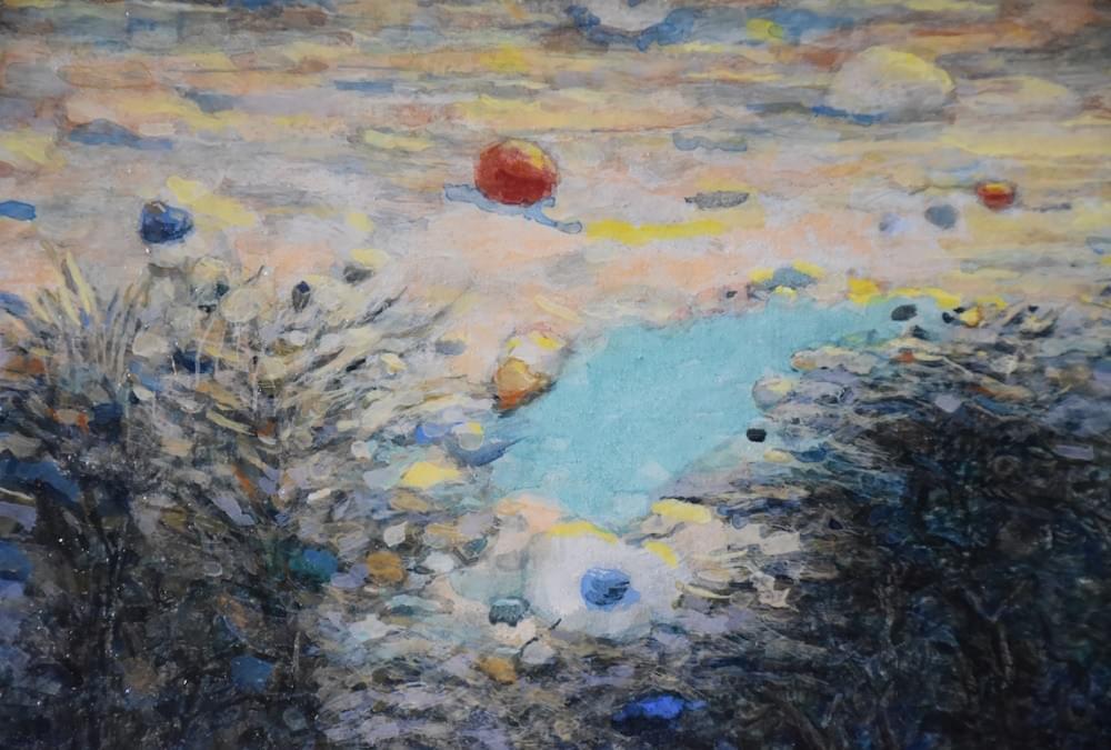 No. 446   雲頂初光_2025年王源林美展入選獎