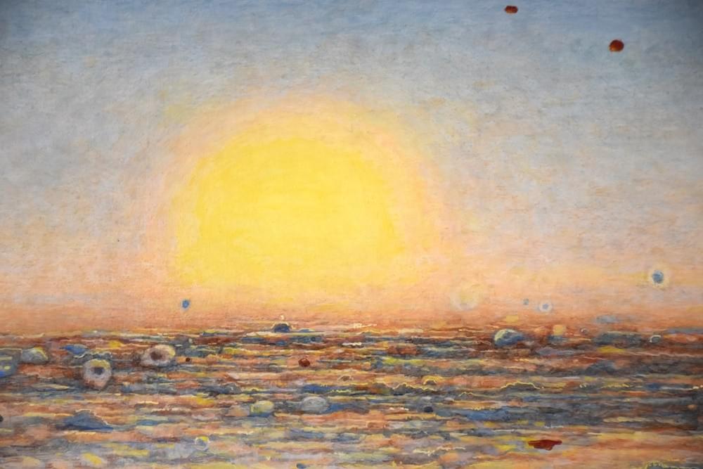 No. 446   雲頂初光_2025年王源林美展入選獎