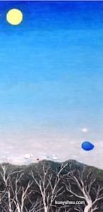 早起的月亮 — 月亮7 系列桌布（1440x3200，適用高階安卓旗艦機 Samsung S20 Ultra 以上）